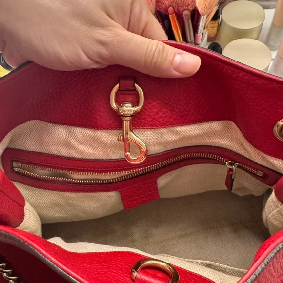 Gucci Red Leather Shoulder Bag - Picture 4 of 6